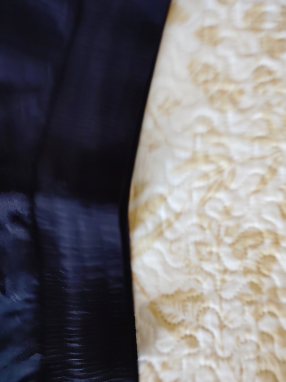 Sleek Black Satin Fabric Panel